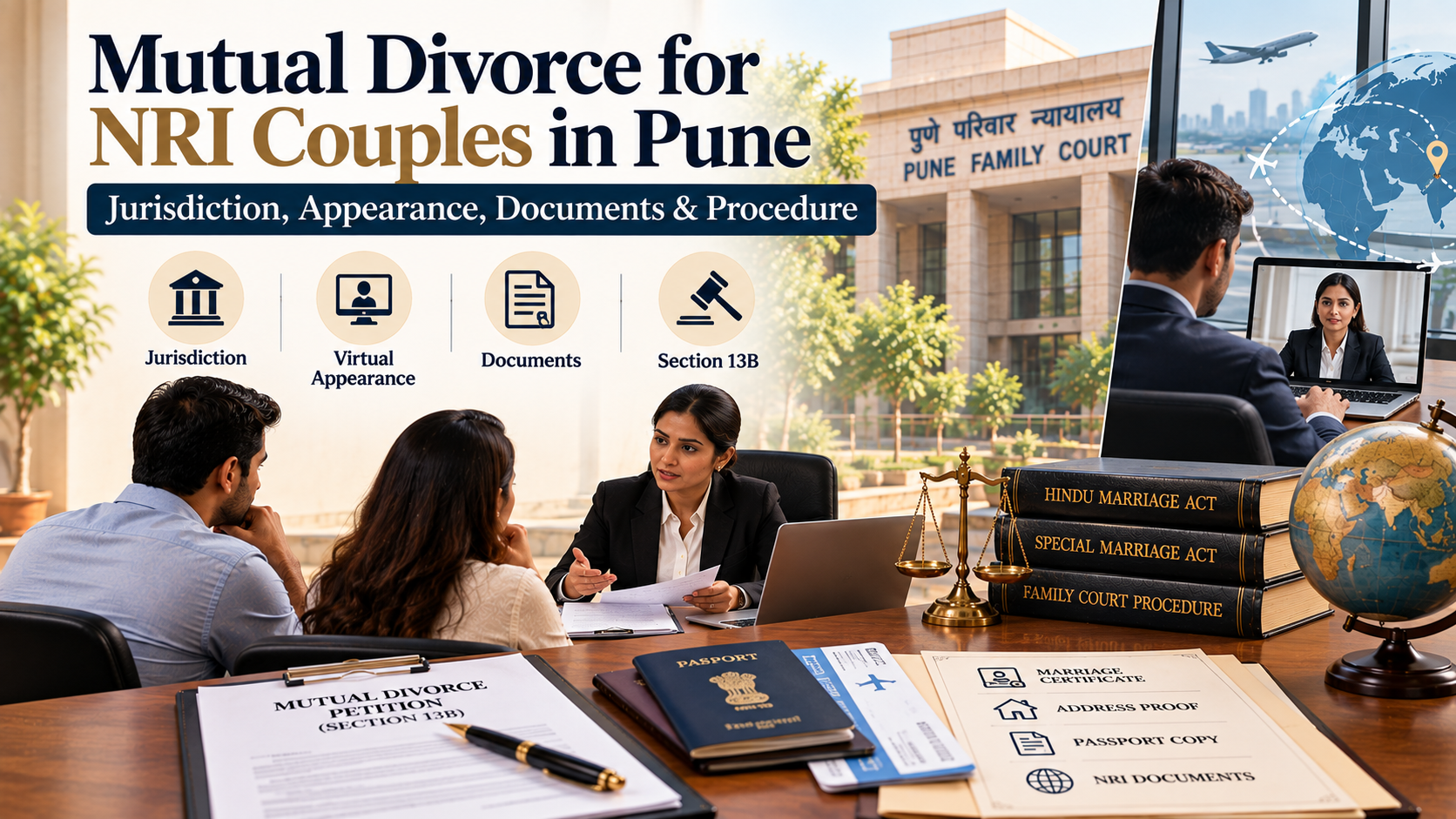 Mutual Divorce for NRI Couples in Pune: Jurisdiction, Appearance, Documents and Procedure