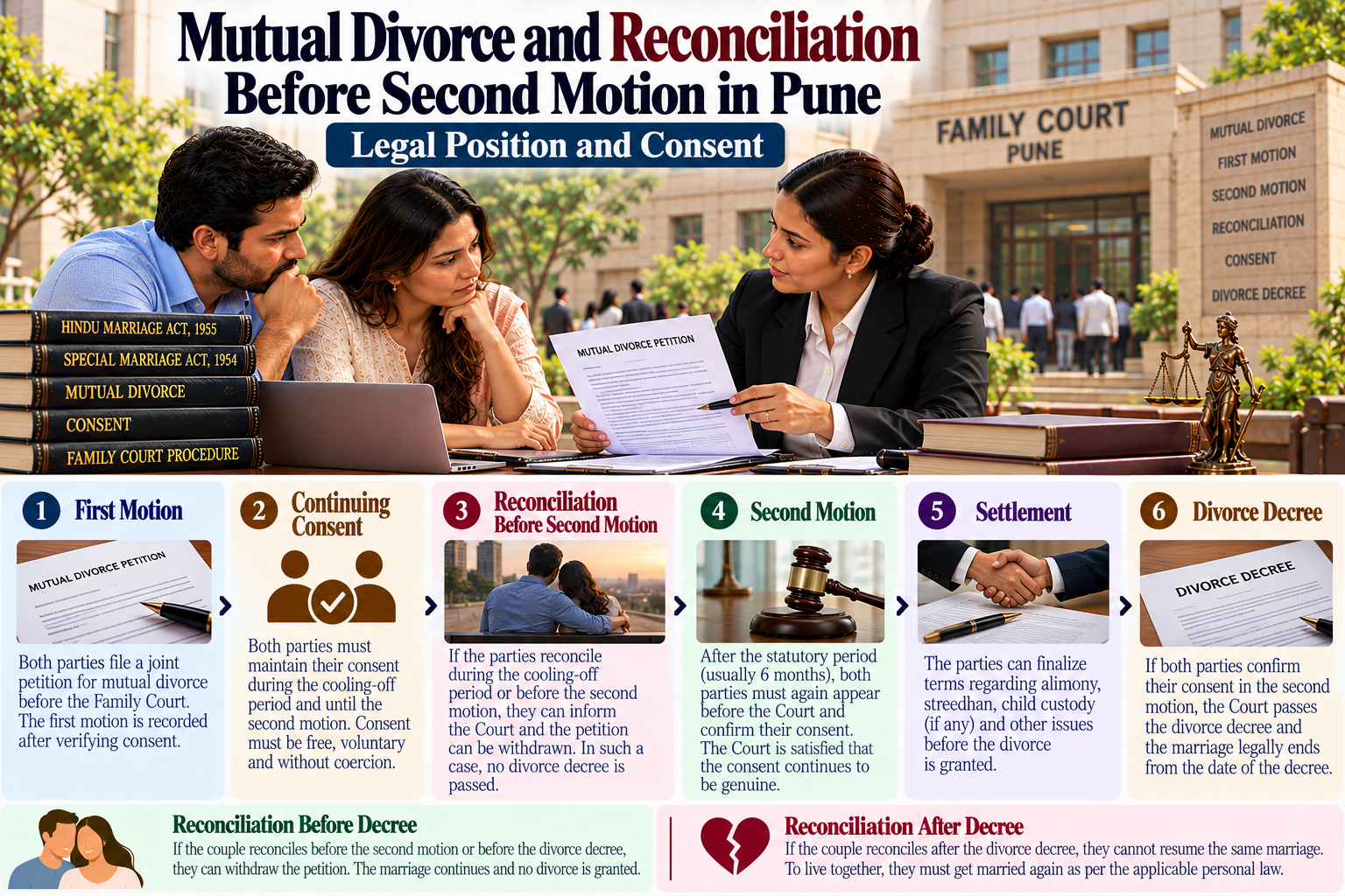 Mutual Divorce and Reconciliation Before Second Motion in Pune: Legal Position and Consent